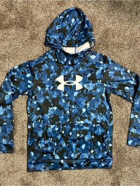 Under Armour Blue & Black Camo Fleece Hoodie